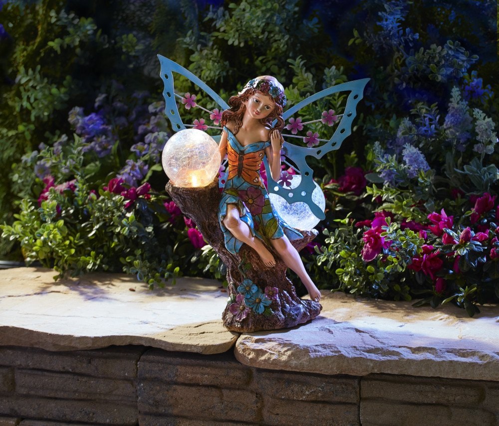 large pixie garden ornament